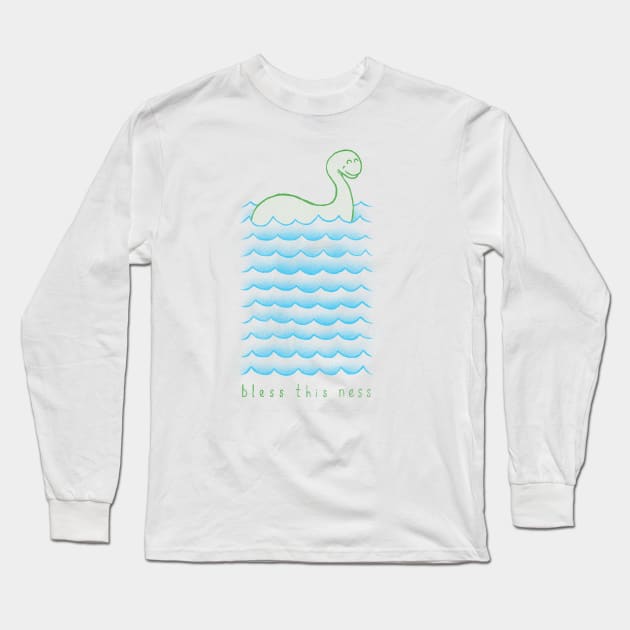 Bless This Ness Long Sleeve T-Shirt by Gintron